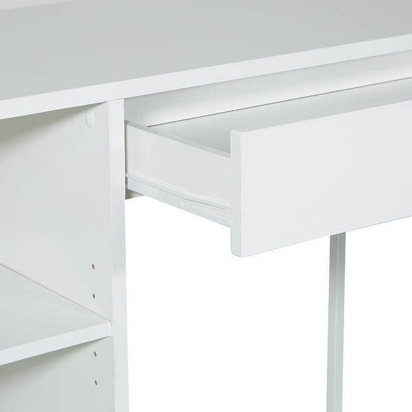 OS Home and Office Furniture Model Ravel 40"W Desk in White Finish