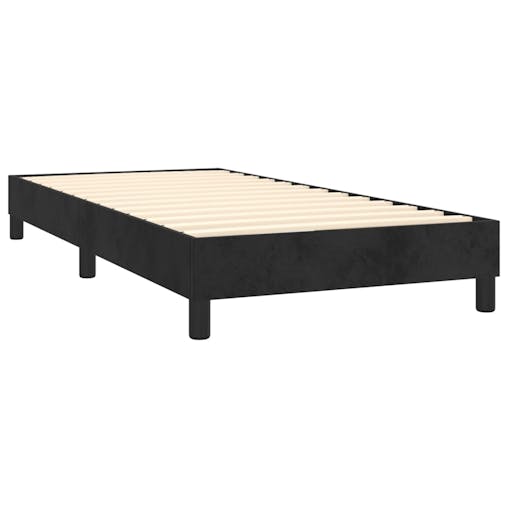 NNEVL Box Spring Bed Frame Black 100x200 cm Velvet