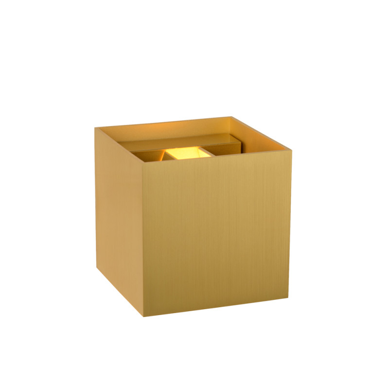 Applique LED Xio carrée dorée mate 3,5 W LUCIDE