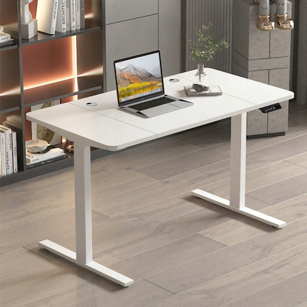 Biurko elektryczne białe 160x80 regulowana wysokość nowoczesne 72-118 cm