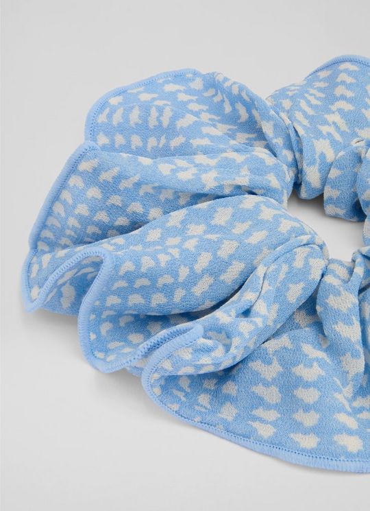 Livia Pale Blue Print Scrunchie