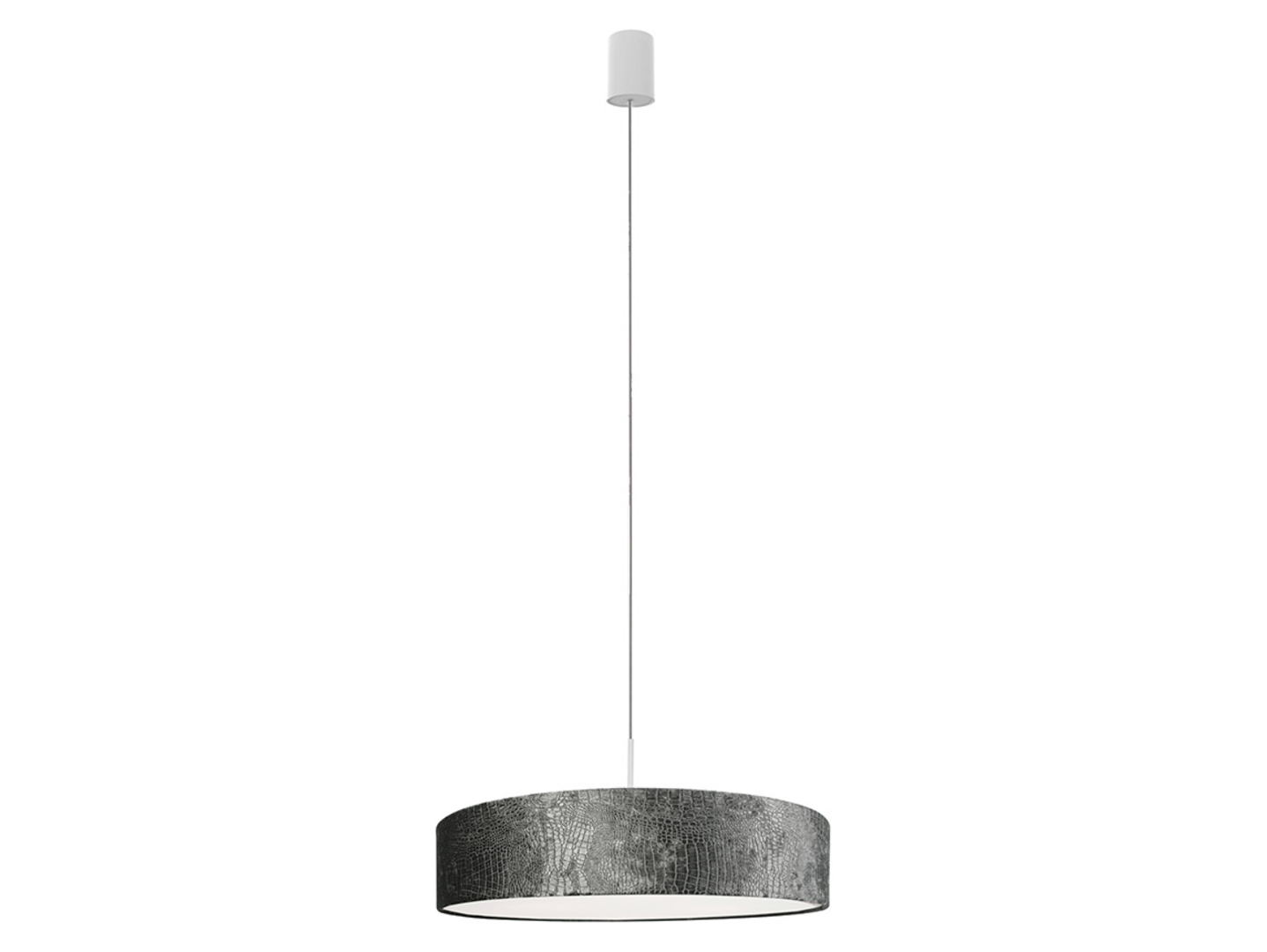 Lampa wisząca Croco III 3-punktowa welurowa szara