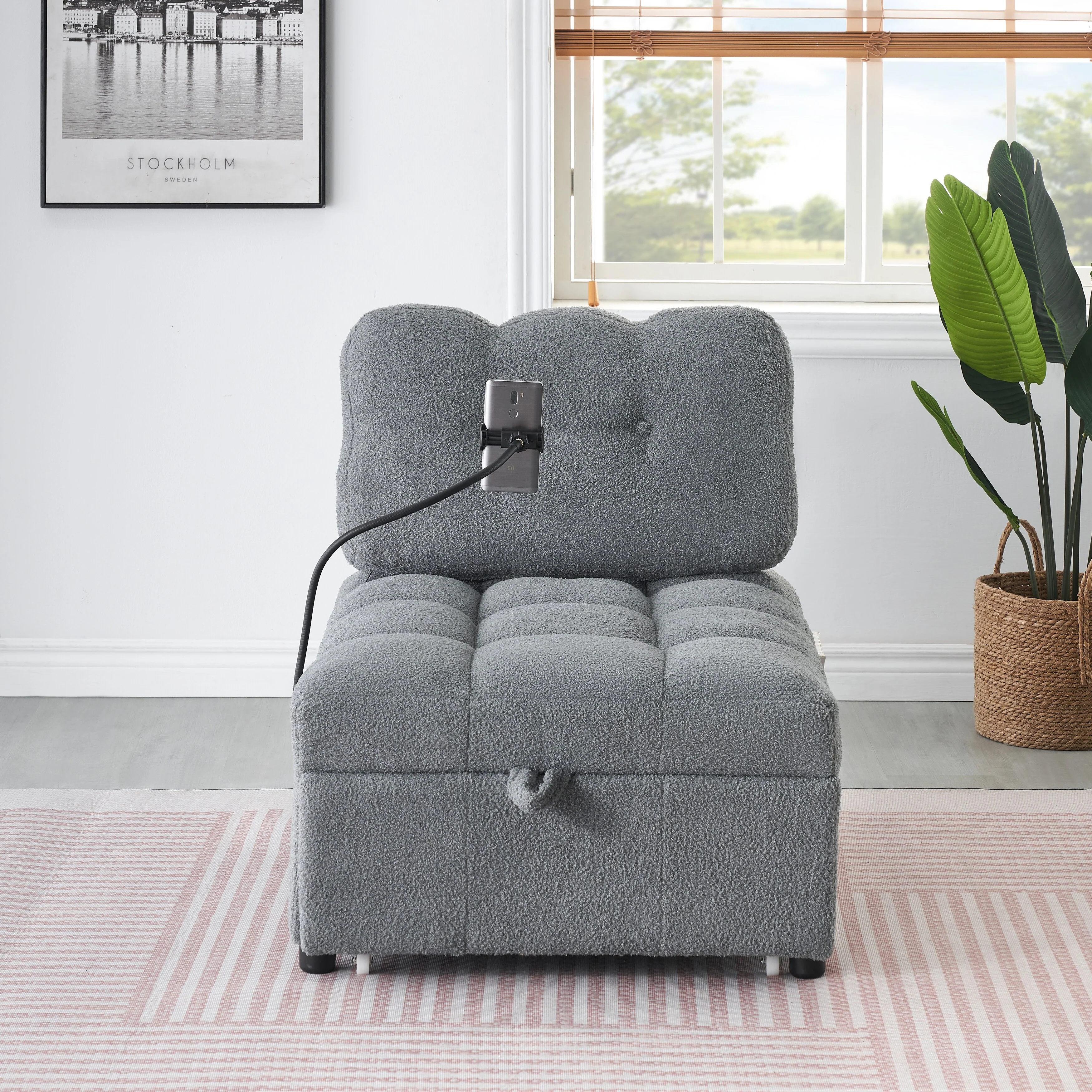 40.2-Inch Convertible Sofa Bed for Living Room or Office Use