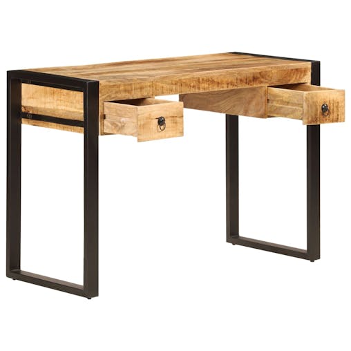NNEVL Desk with 2 Drawers 110x50x77 cm Solid Mango Wood