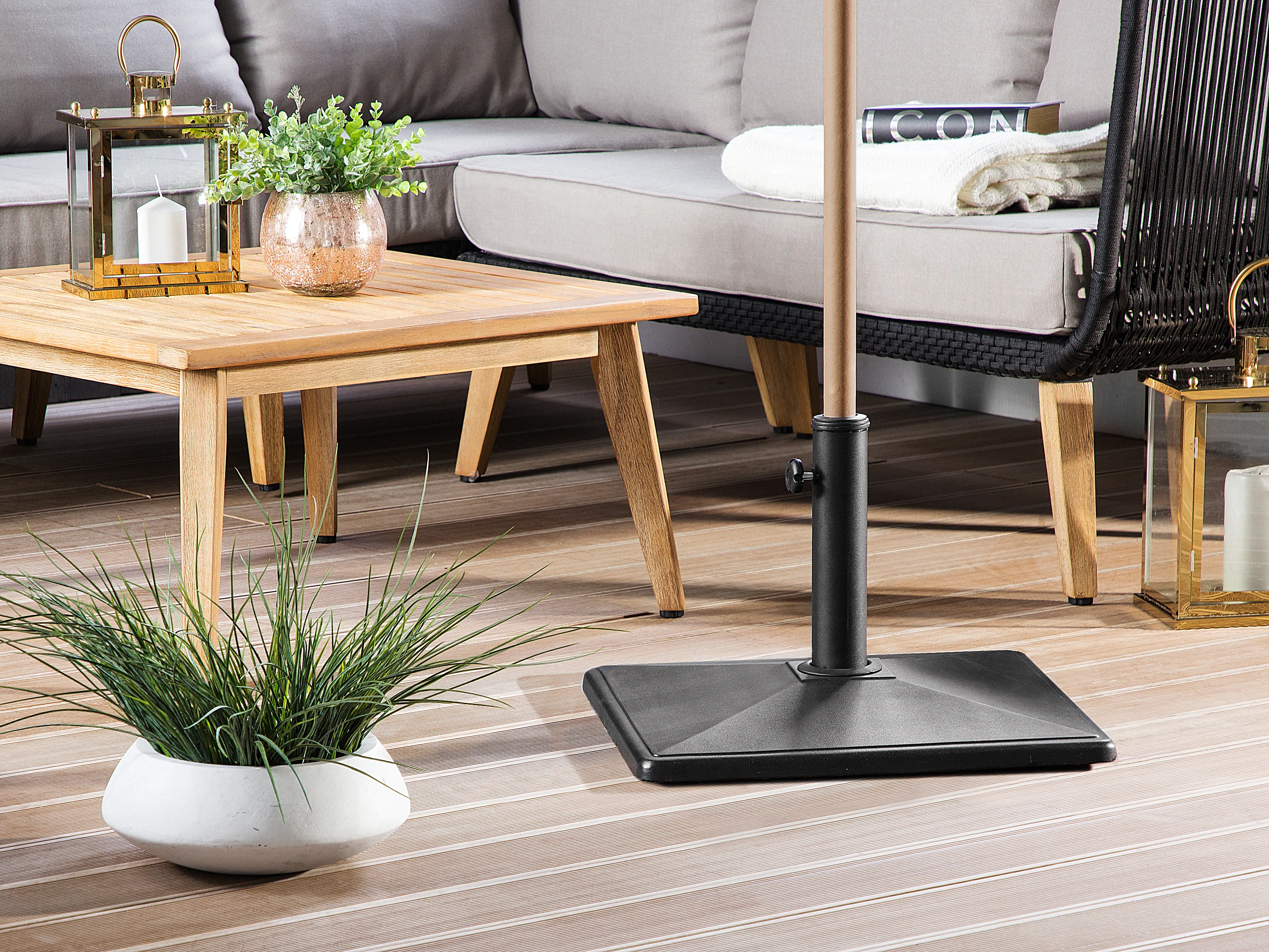 Parasol Base CERVO Black Square 25 kg