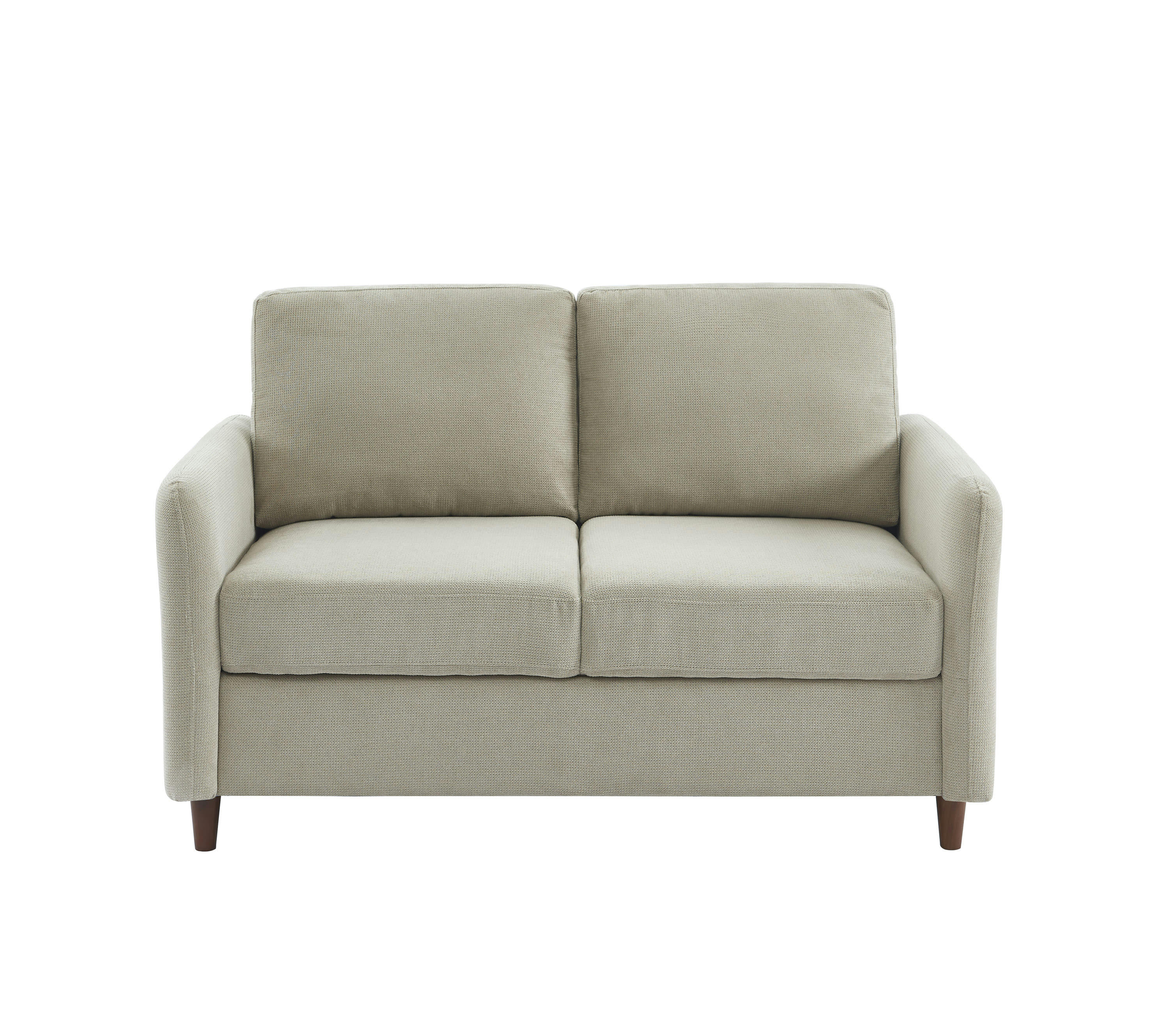 LUCIEN - Canapé droit en tissu 2 places grège