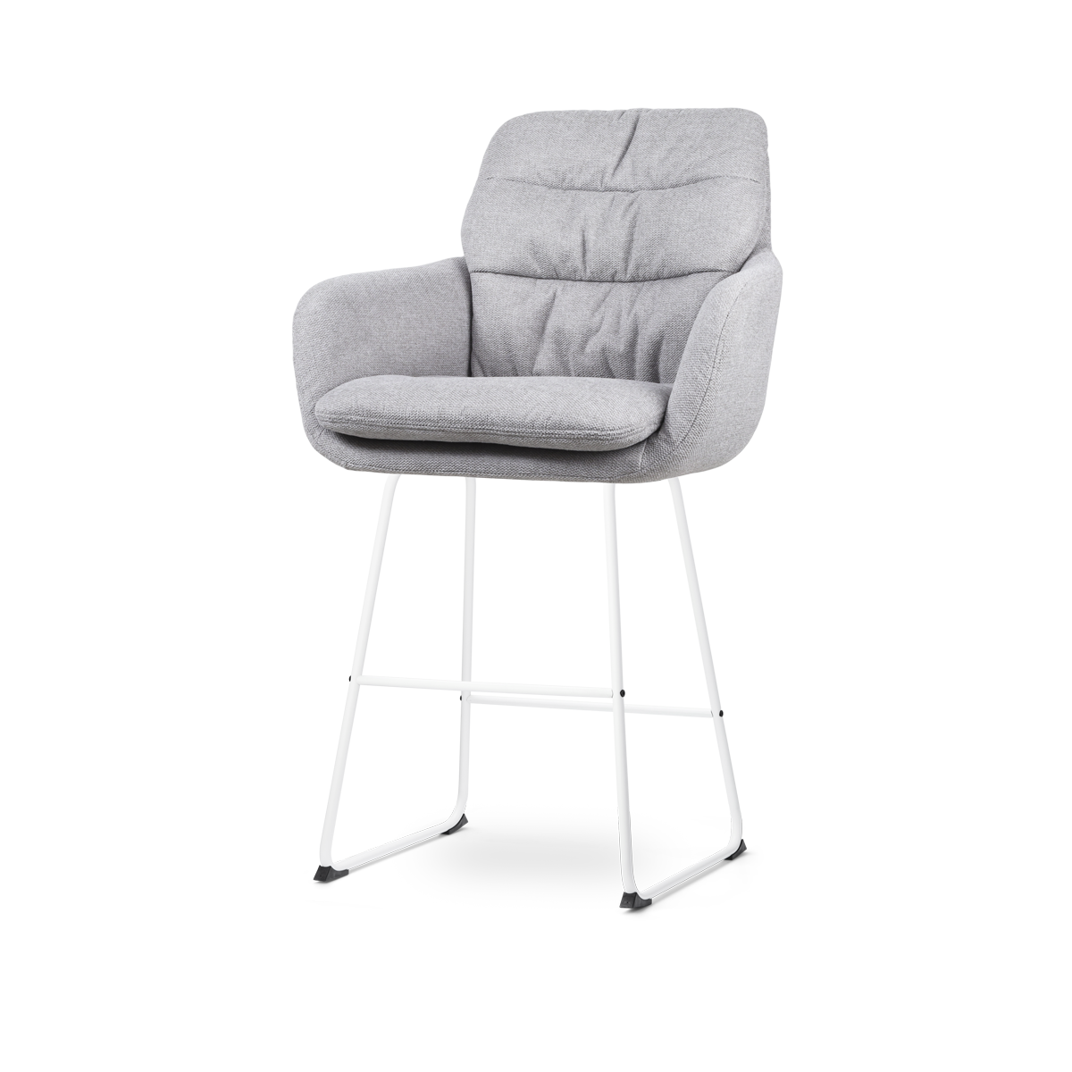 Nolon Nino-Mia Barkruk Grijs - met Armleuning - Wit - 65 cm