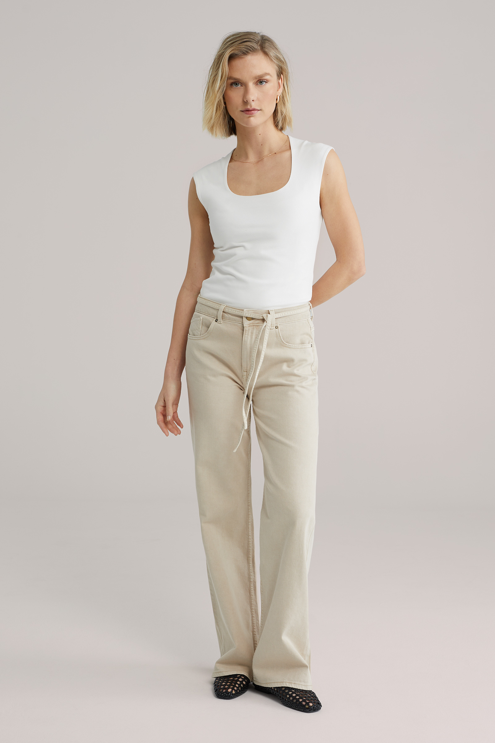 Dames singlet van katoenmix