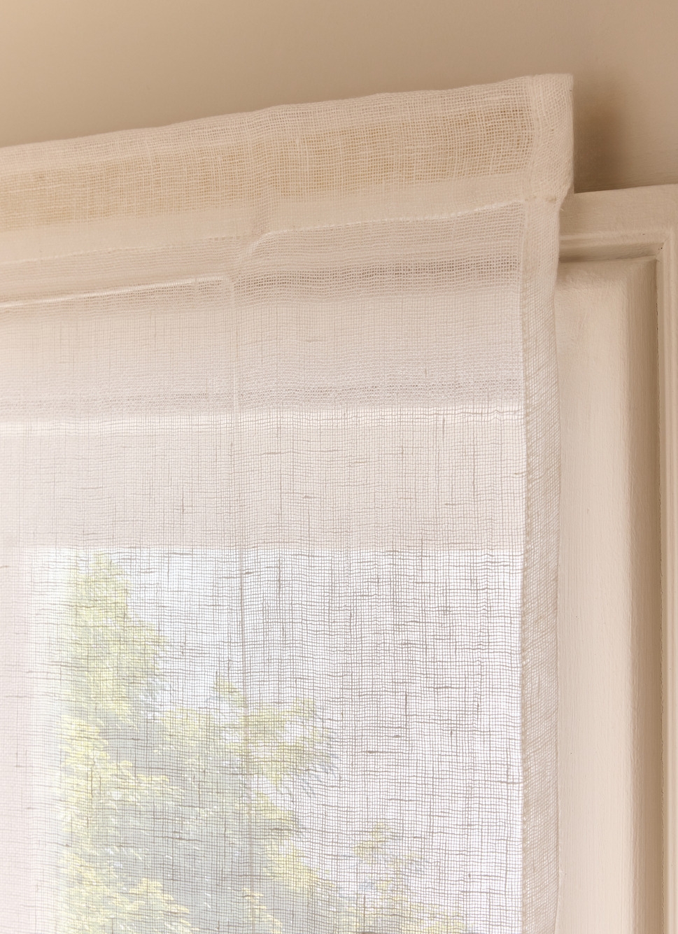 STORE BATEAU EN VOILE DE LIN LÉGER BLANC