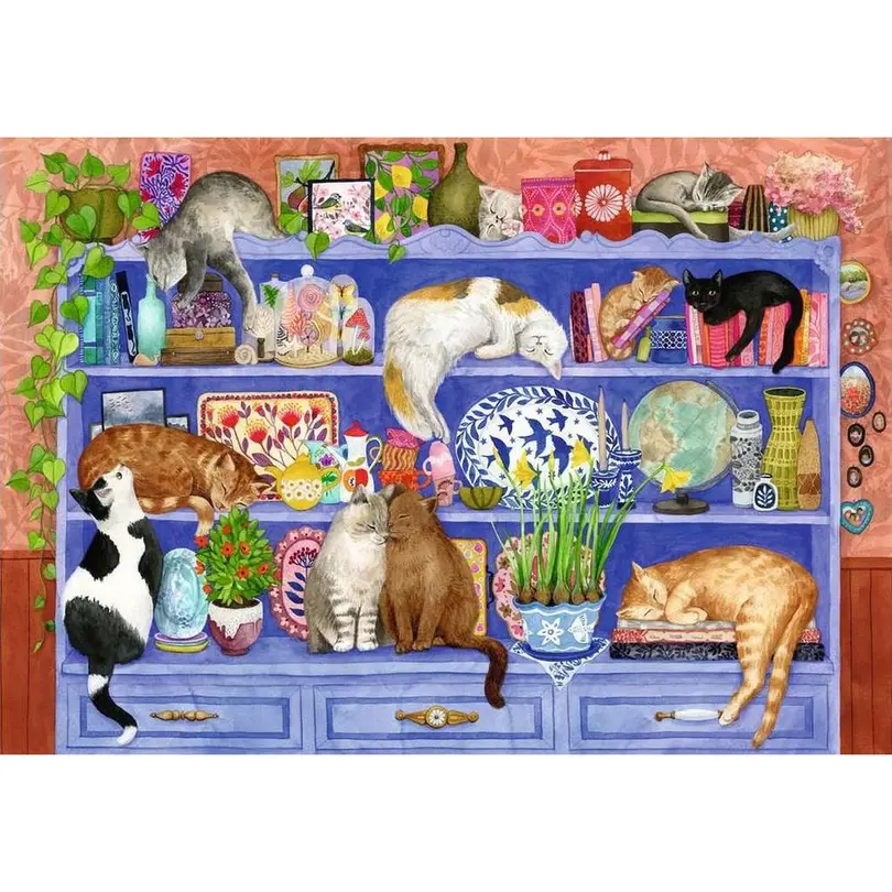 Puzzle 200-teilig Cats on the Shelf