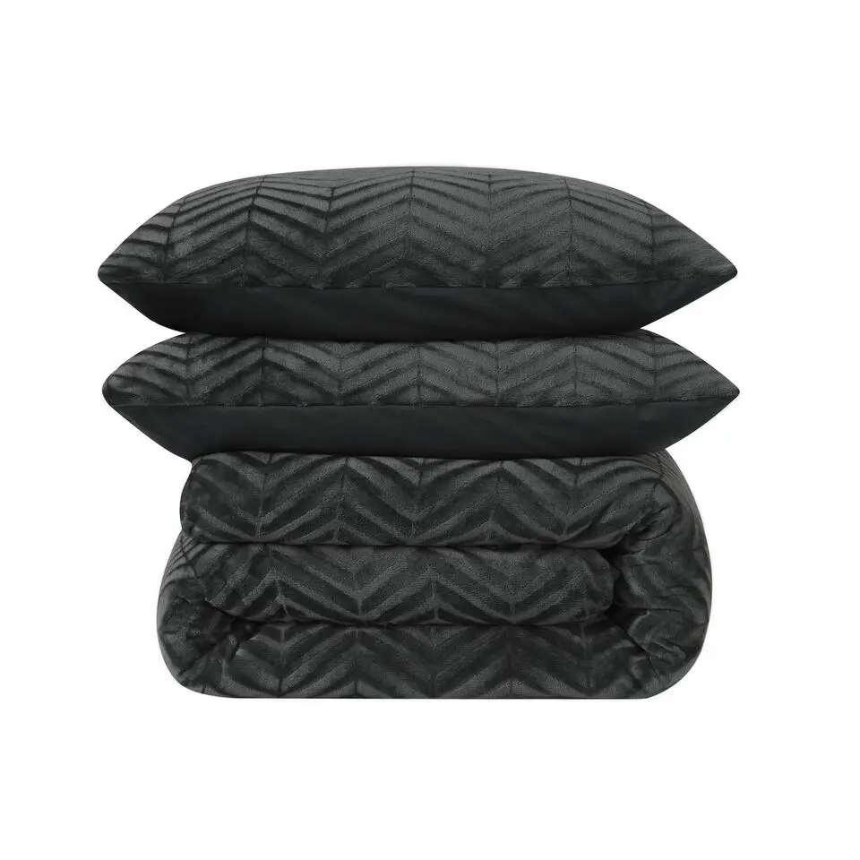 Dekbedovertrek Teddy Chevron 140x220 �?Zacht & Warm �?Incl. Kussensloop