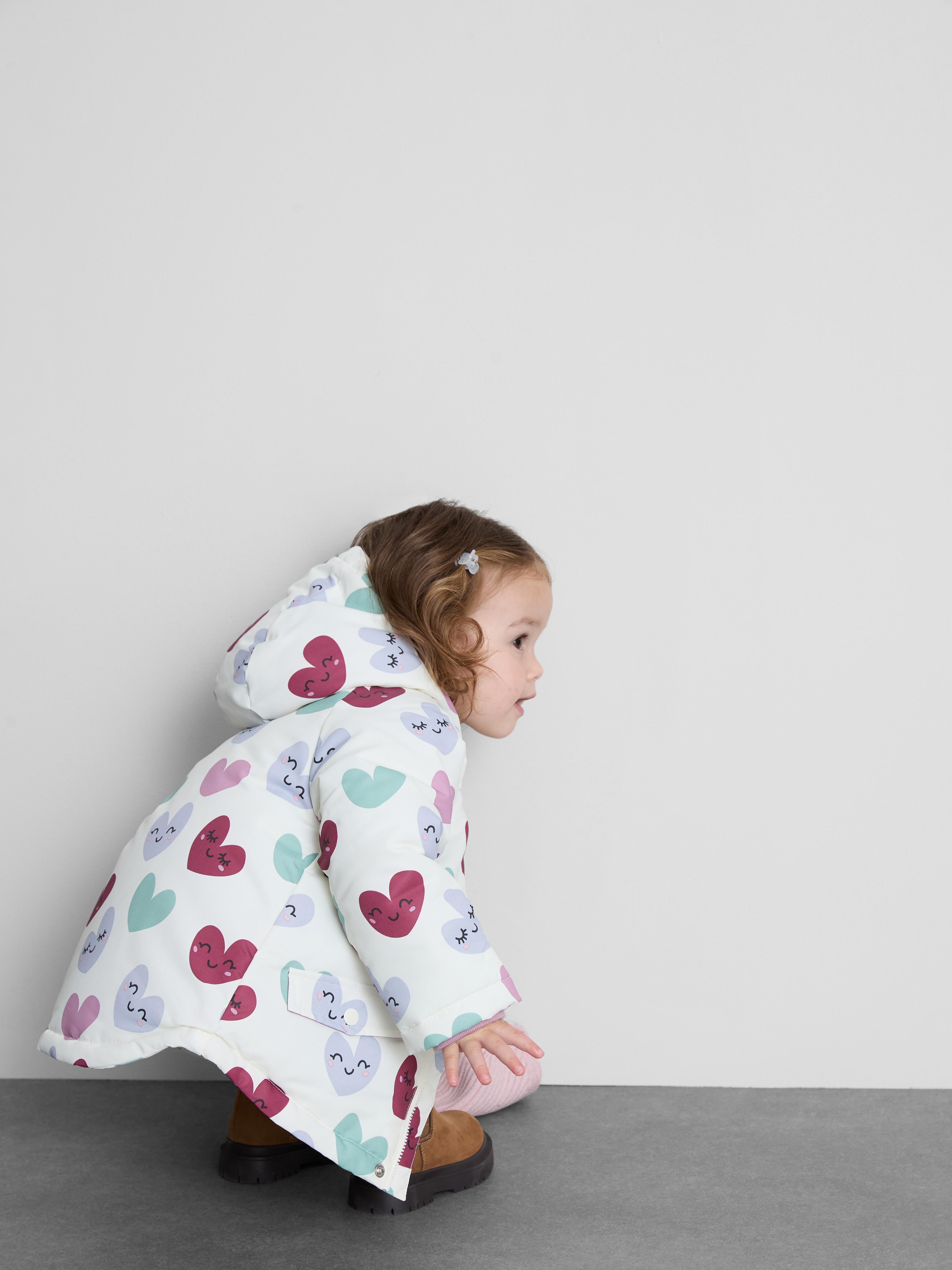 0-36mths | Heart Print Rain Jacket