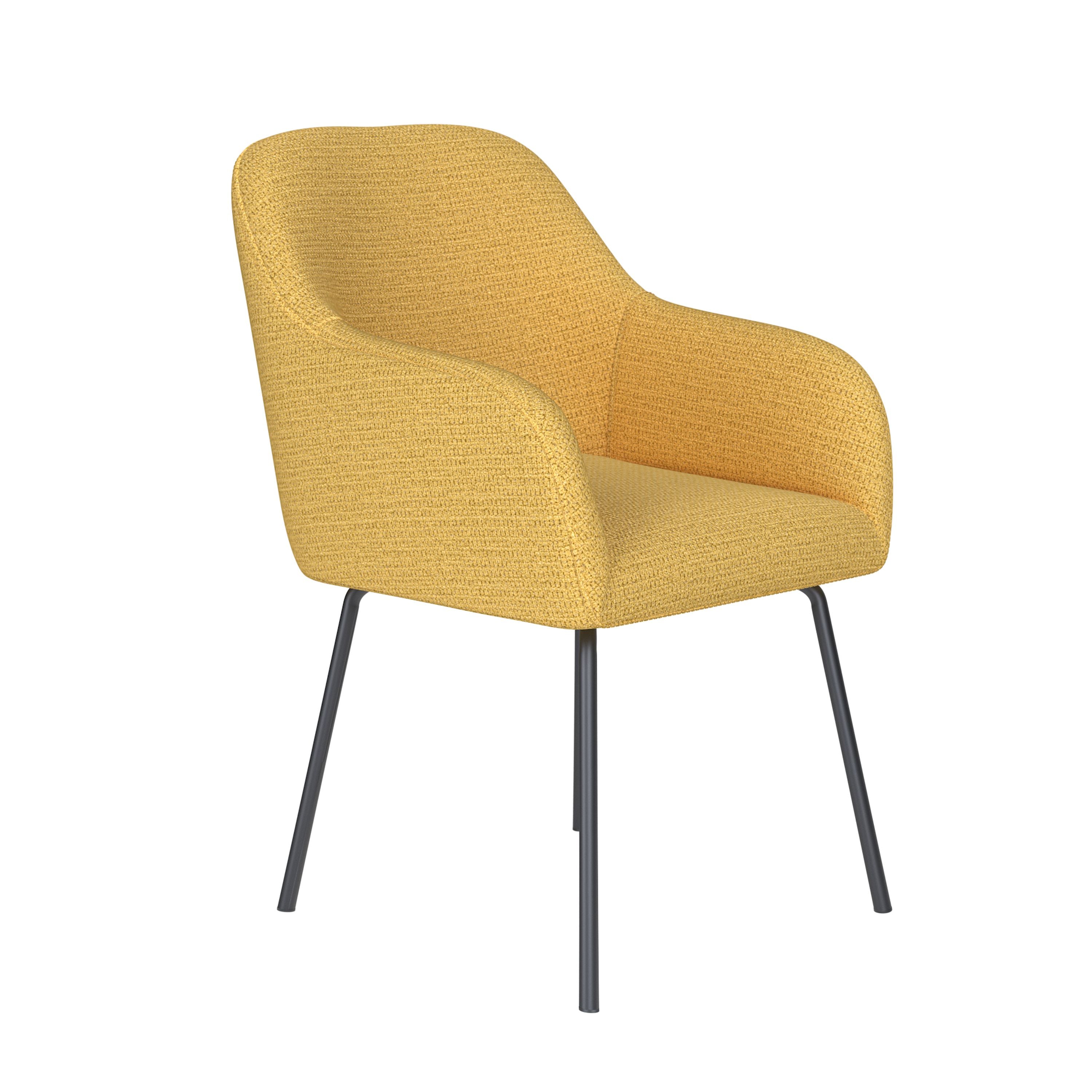 Housecraft Living Otis Eetkamerstoel Metaal Okergeel