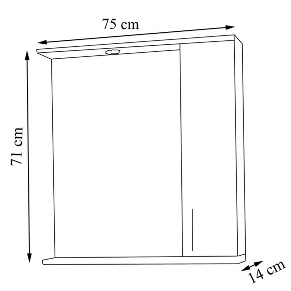 Spiegelschrank »Lisalo XL«, BxHxT: 75 x 71 x 14 cm