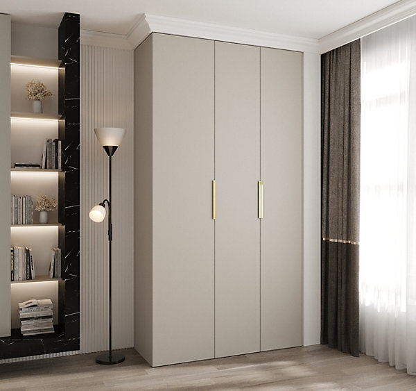 Armoire Como 4 a portes battantes H. 245 x L. 130 x P. 40, 3 portes
