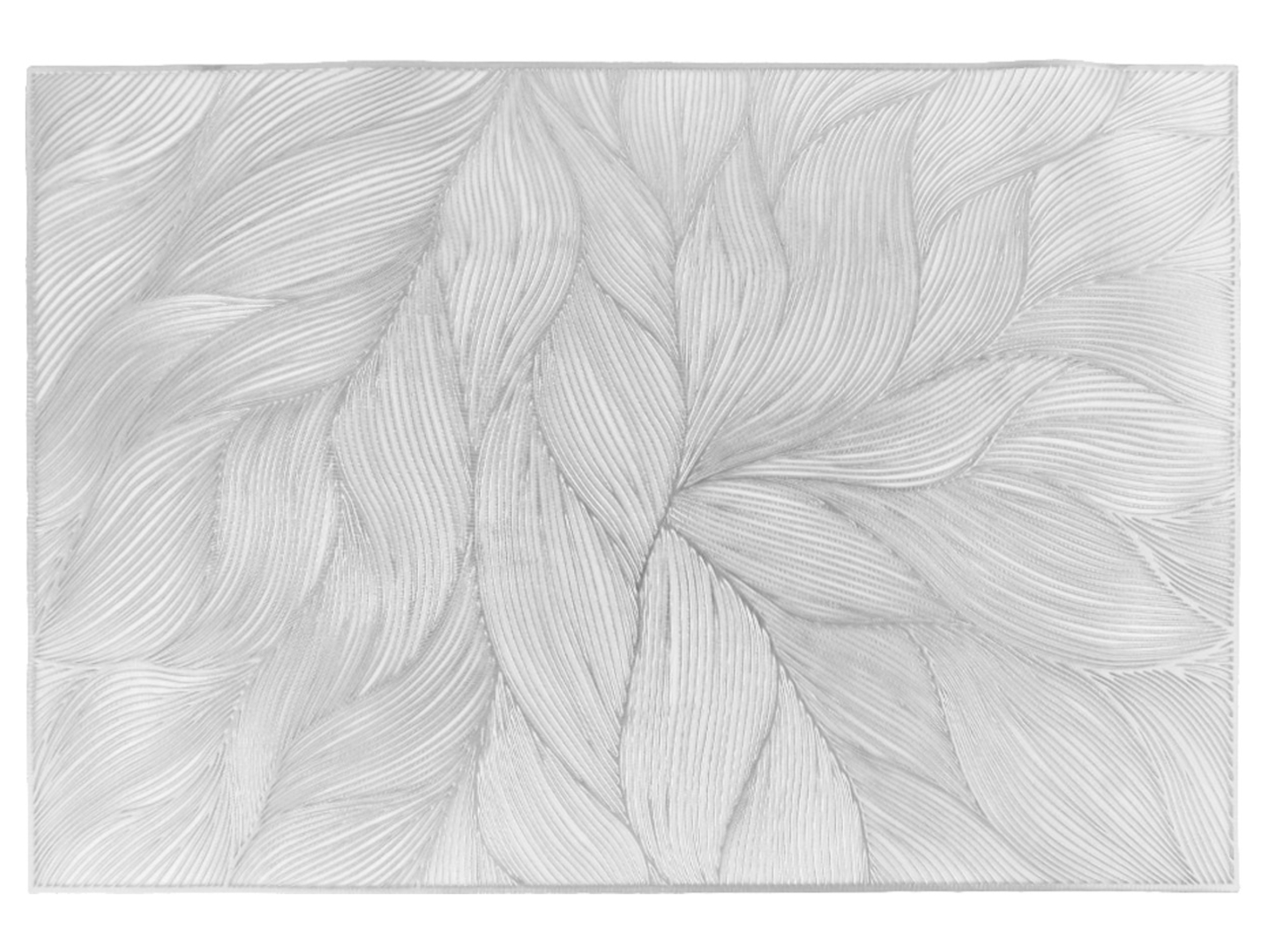 Podkładka na stół Liście 45x30 cm wodoodporna srebrna