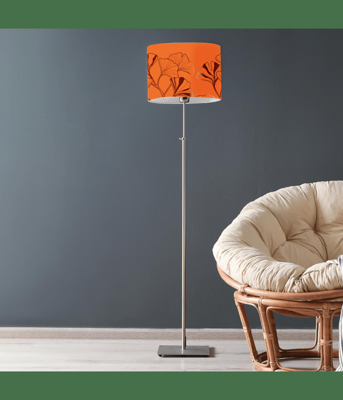 COLORS - Abat-jour Lampadaire Iris Mandarine D: 45 x H: 25