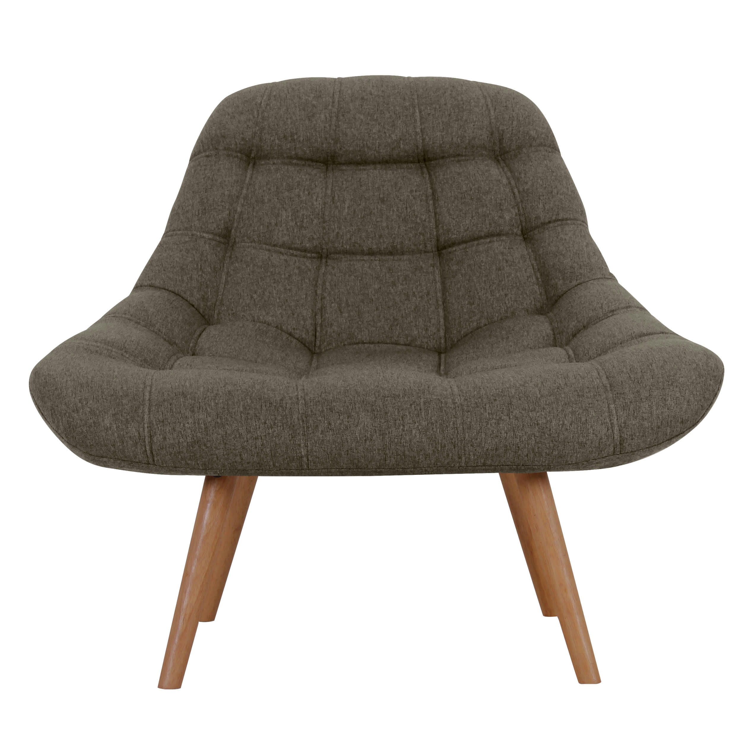OLAF - Fauteuil en tissu gris foncé