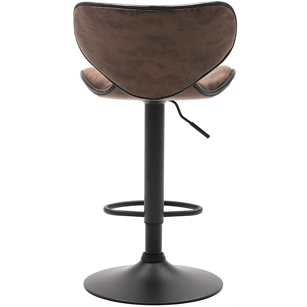 Modern Home Kappa Vintage Contemporary Faux Leather Adjustable Height Barstool - 21 - 32 Variable Height Bar/Counter Chair