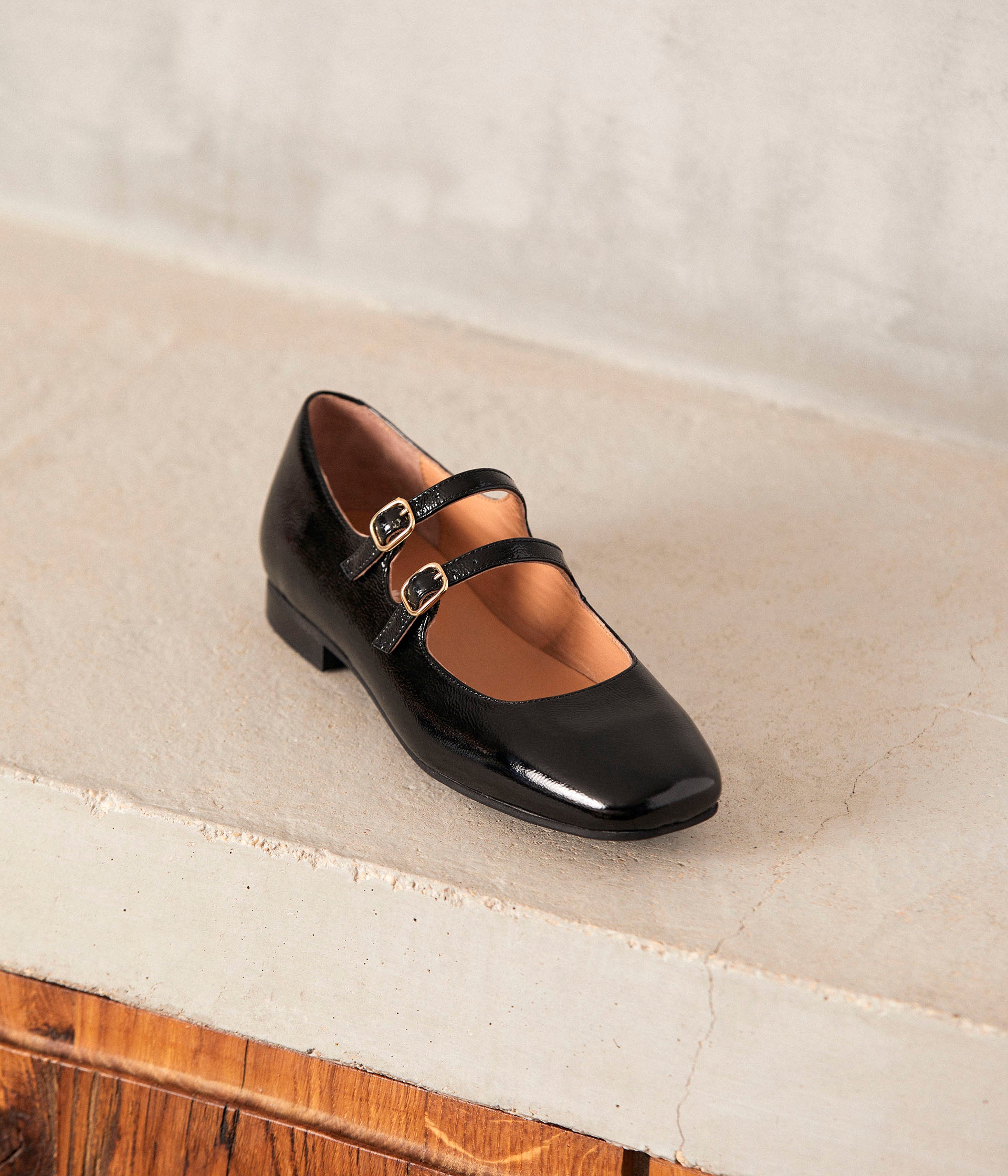 Babies vernies noires Aurella