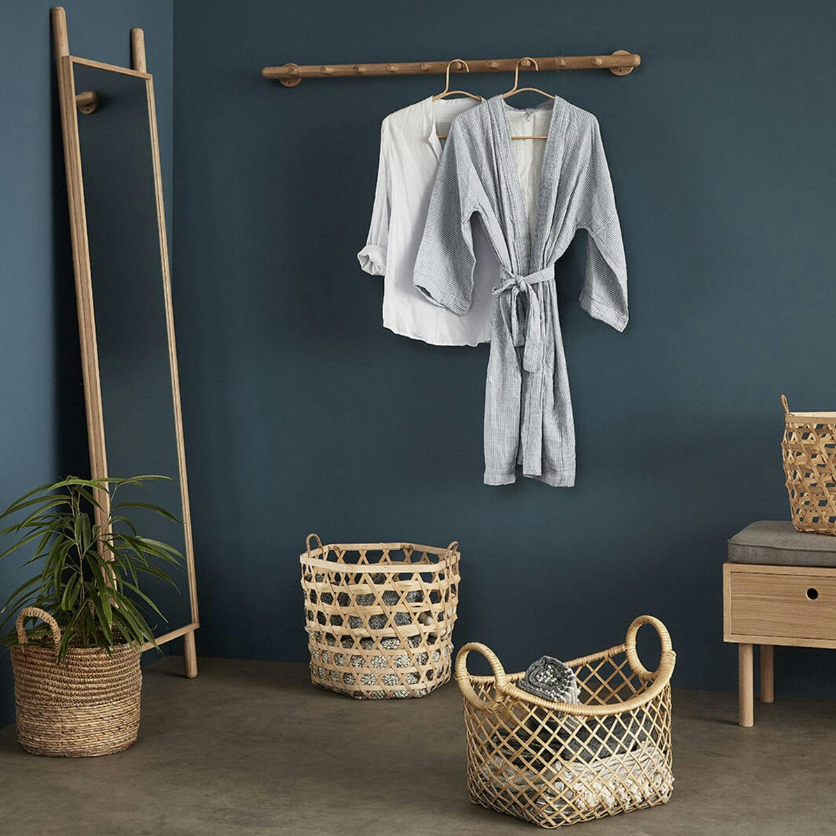 FOLK - Porte-manteau avec 10 crochets en chêne FSC