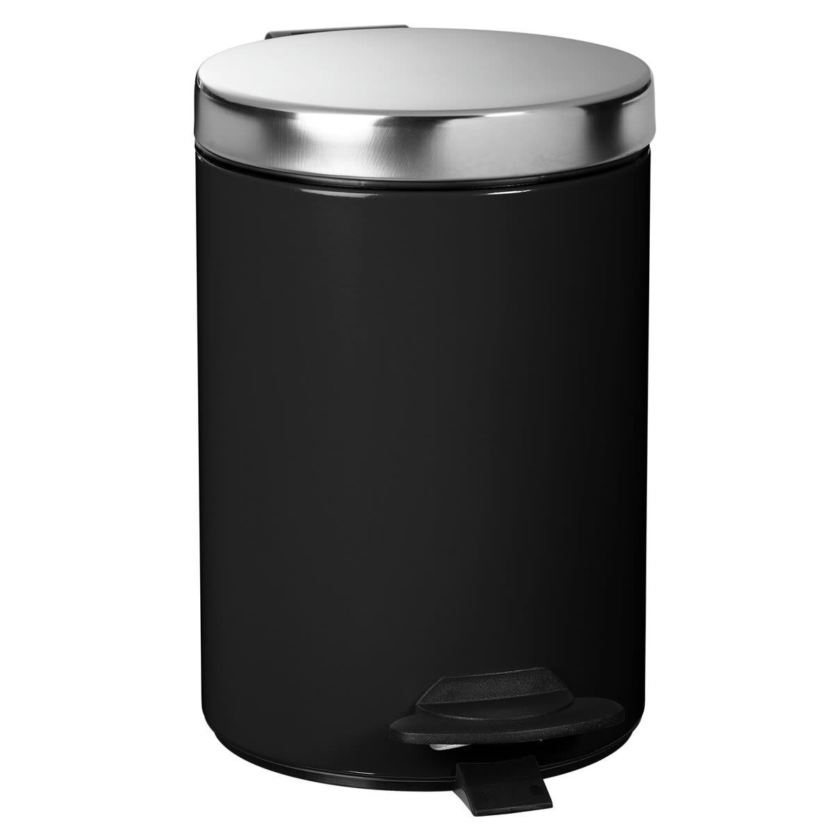 DUO - Poubelle 3L DUO en Métal Noir