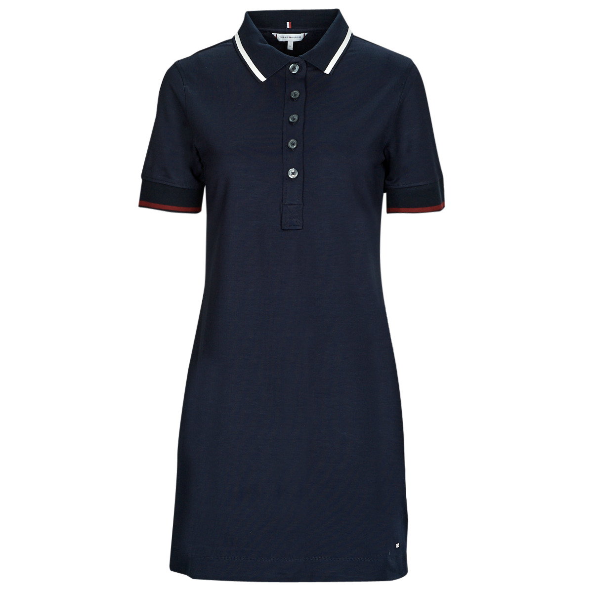 Tommy Hilfiger - REG SPLIT GLB STP POLO DRS SS - Marine