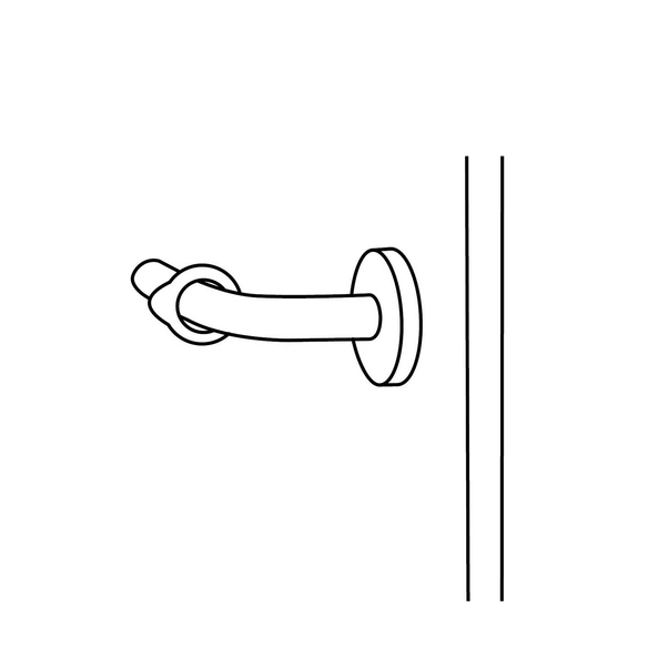 Türklinkenpuffer, Gummi, BxH: 15 x 24 mm, zum Klemmen