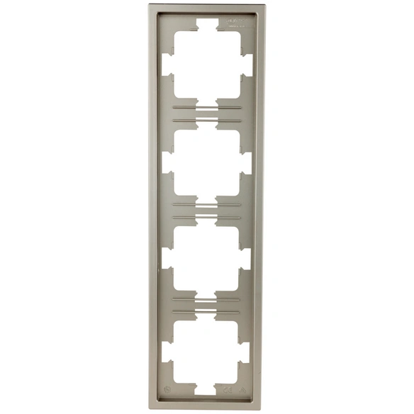 Rahmen 4-fach, Futura, Platin, 1,5 cm