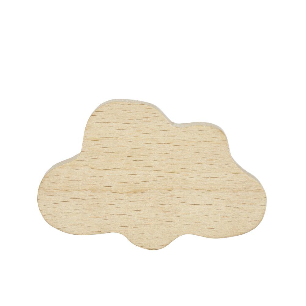 Crochet en bois forme lune, étoile ou nuage