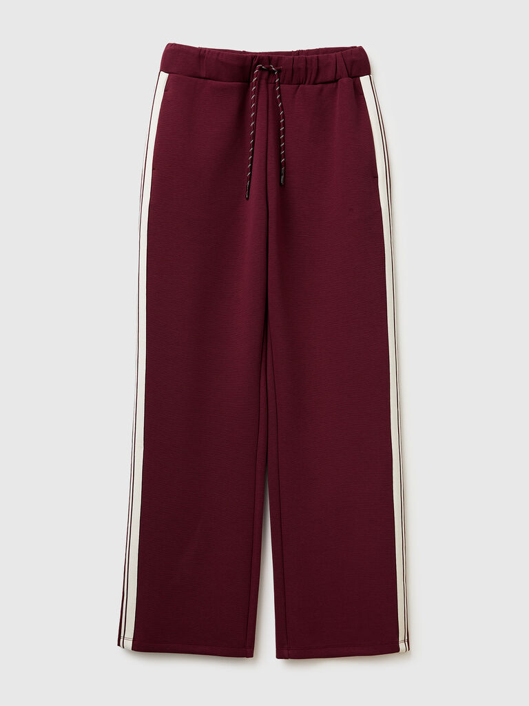 Trousers with striped side bands