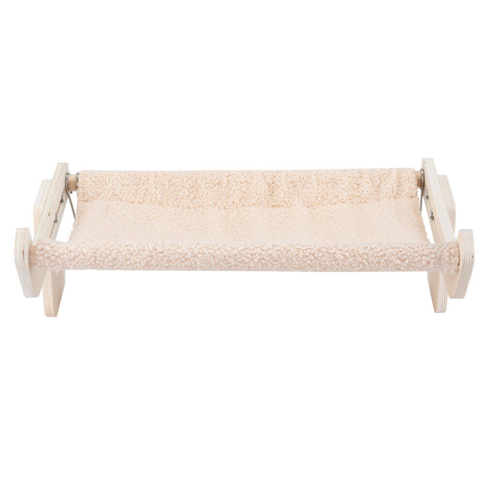 Hamac pour chat en bois et tissu bouclette 3en1 38x48cm