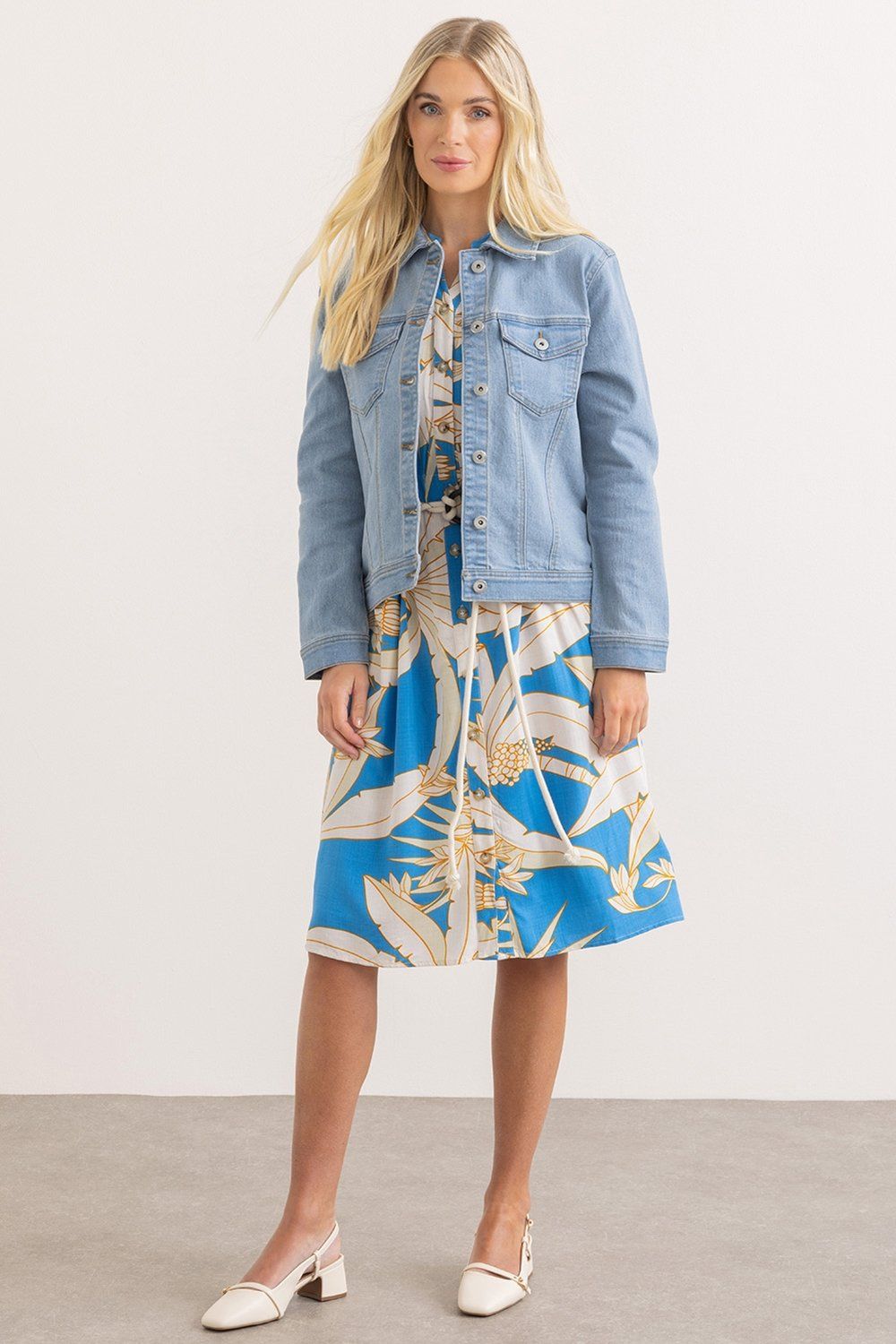 Klass. Cotton Blend Denim Jacket