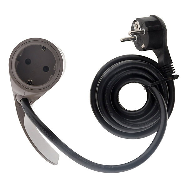 Multiprise Schuko   2 USB A - Marron - Thomson