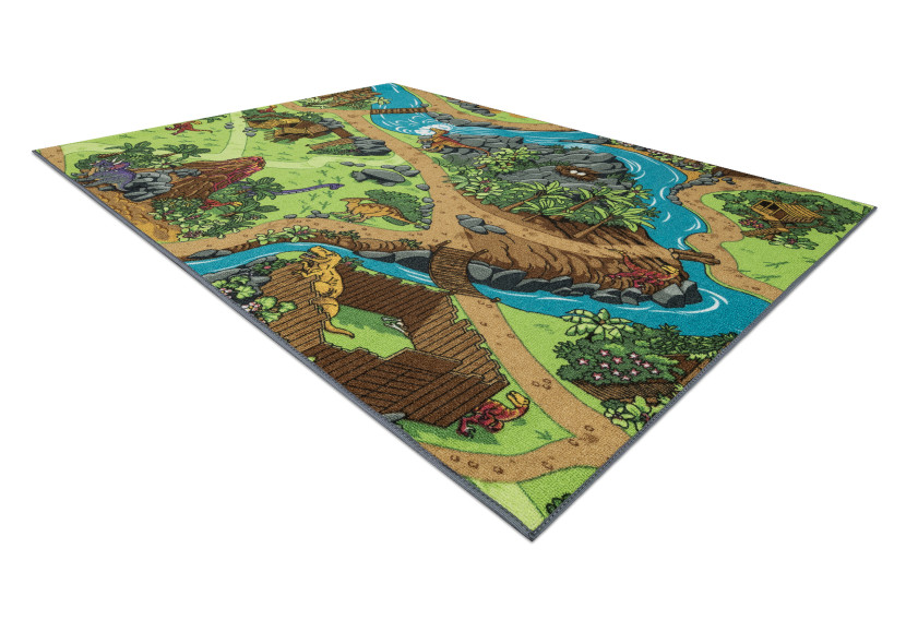DYWAN REBEL ROADS Dino World 29 Dinozaury, dla dzieci 95x133 cm