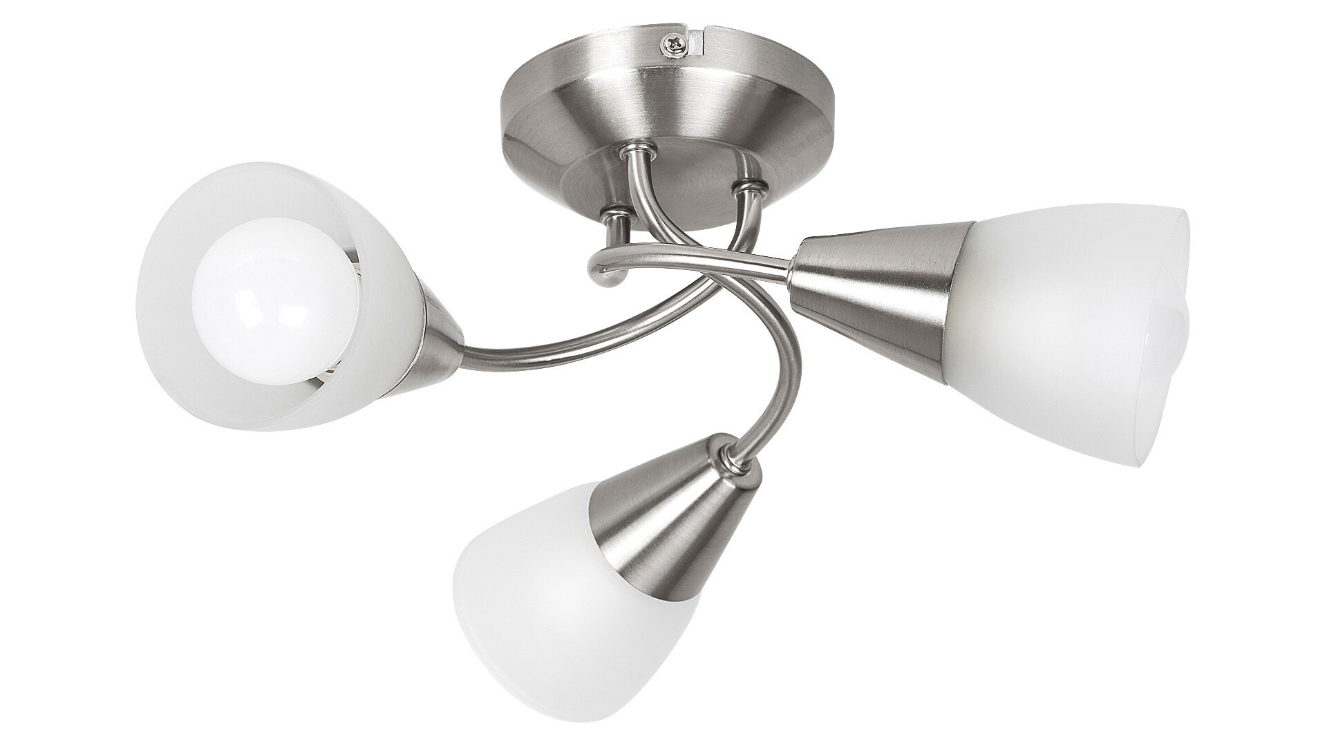 Lampa sufitowa chrom satyna szkło opalizowane Connor 3xE14x40W Rabalux