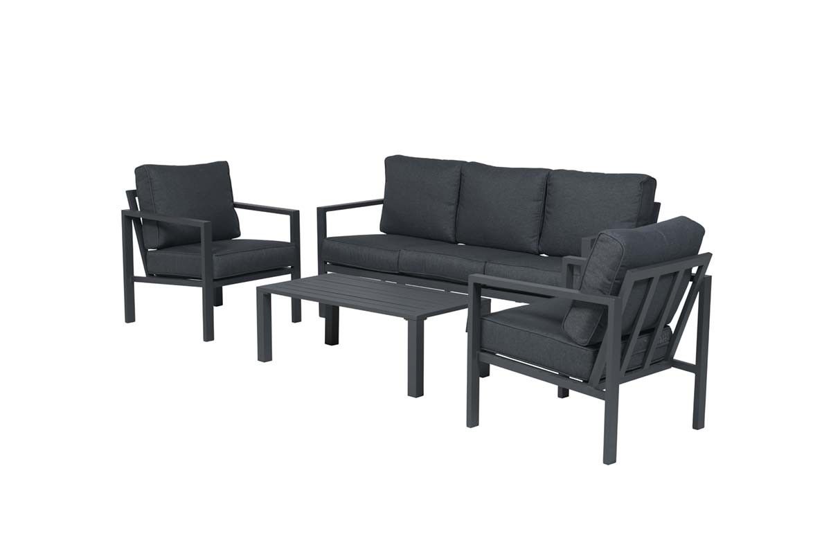 Springs loungeset - 4-dlg - carbon black - reflex black