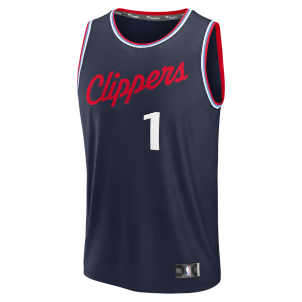 James Harden LA Clippers  Fast Break Replica Jersey - Navy - Icon Edition