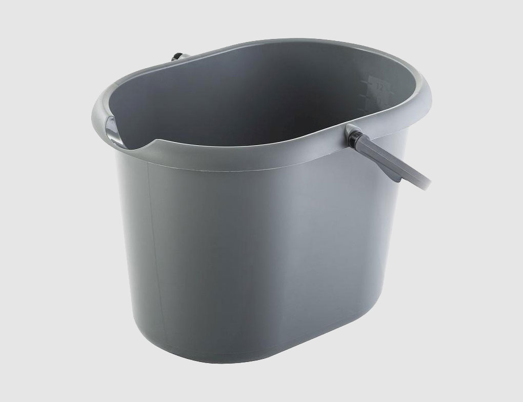 Eimer mit Aussguss Silber 13 l