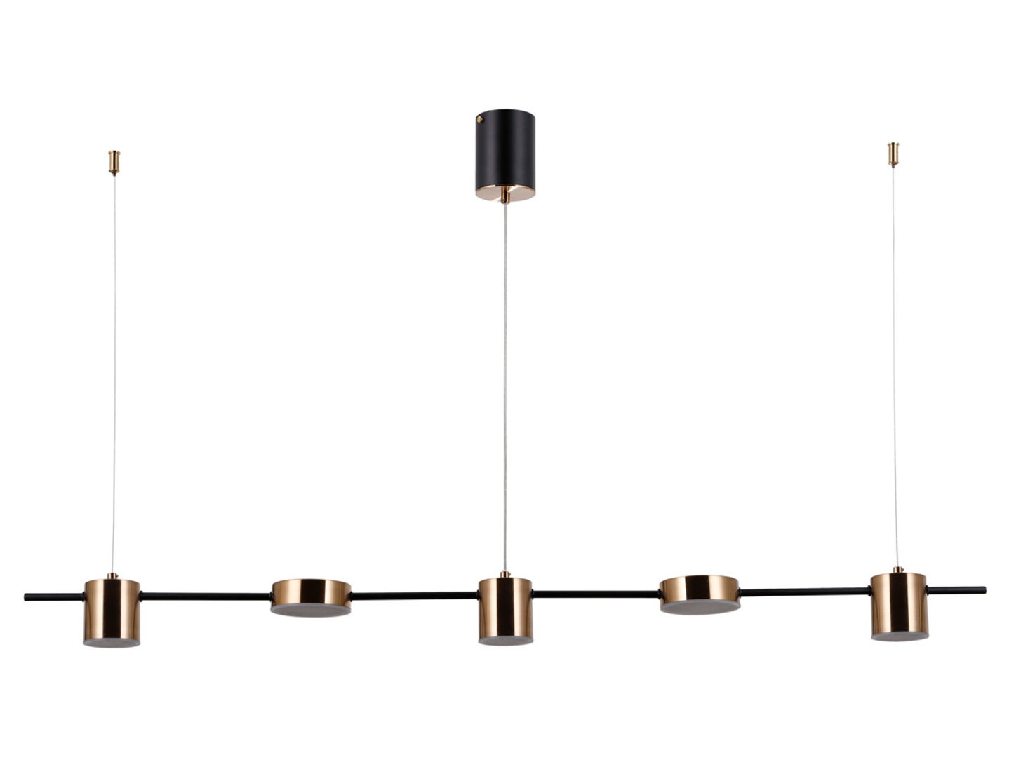 Lampa wisząca Remdal LED 5-punktowa metalowa brązowa
