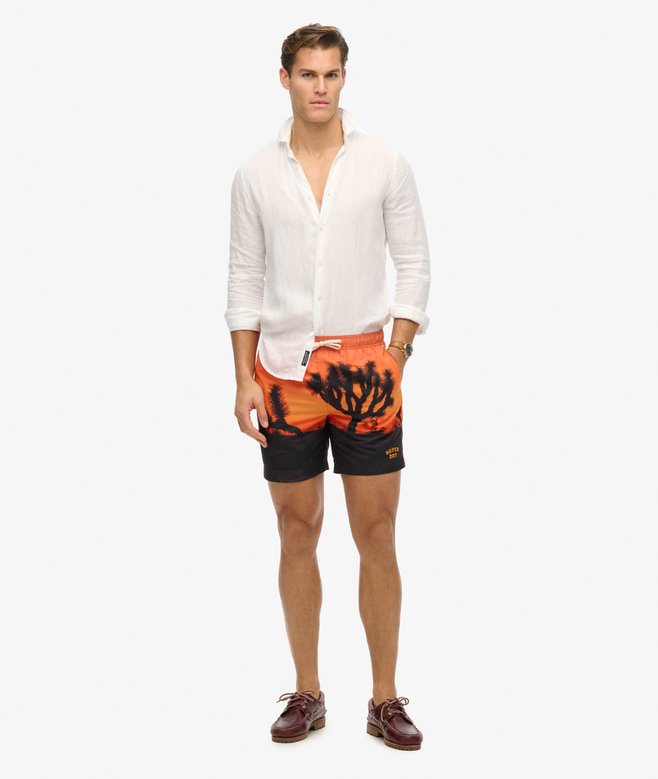 Photographic 17-inch Recycled Swim Shorts