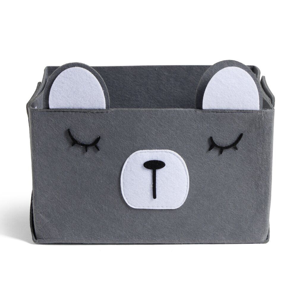 Panière de rangement pour enfant motif animal feutrine 4 modèles