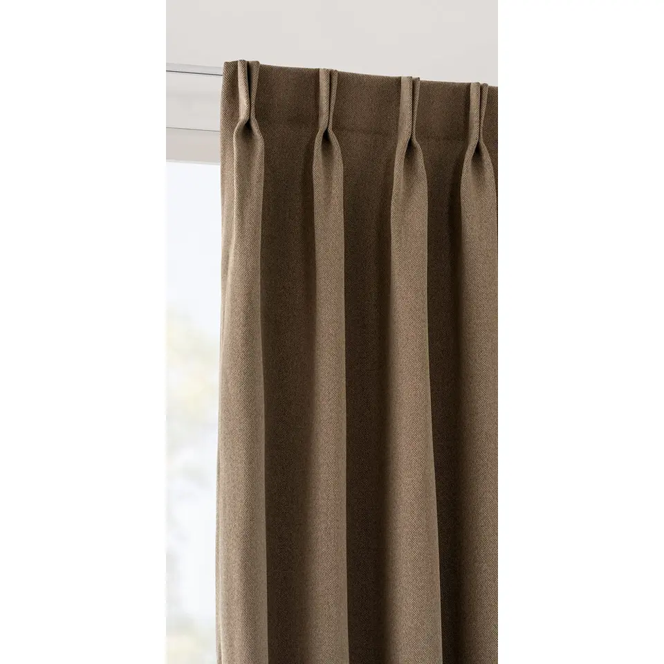 Gordijnstof Floris semi-verduisterend - taupe