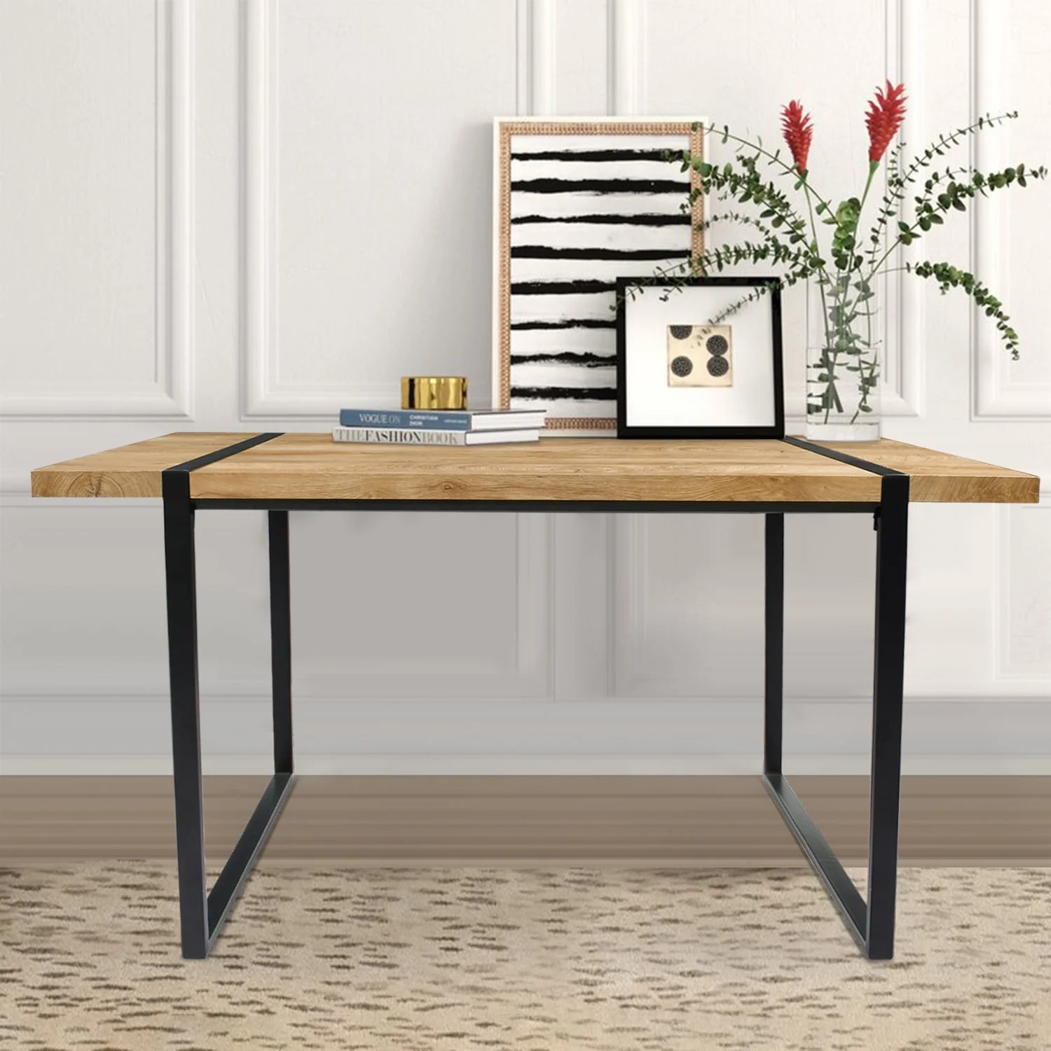 Modern Rectangle Office Writing Desk Wood Computer Desk