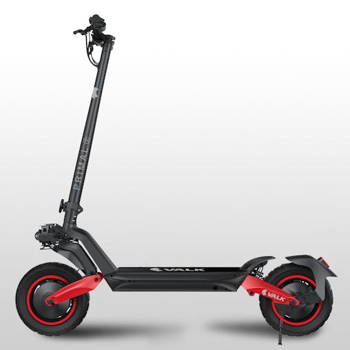 NNEMB Primal 9 Electric Scooter 1600W Dual Motor All-Terrain Off Road Lithium 60km Range-Black/Red