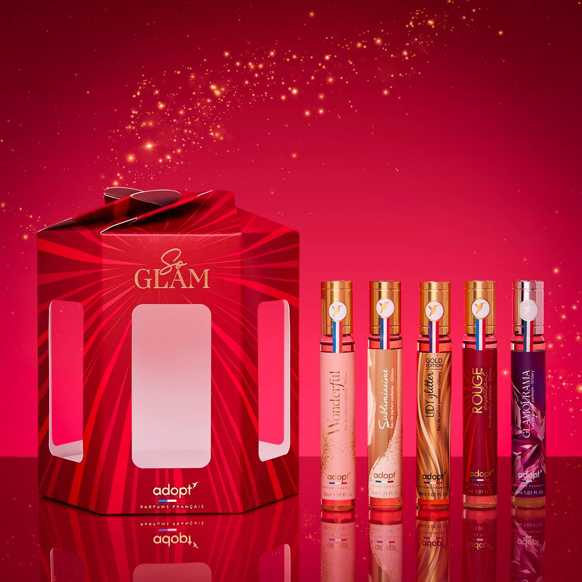 So GlamCoffret commode 5 x eaux de parfums 30 ml