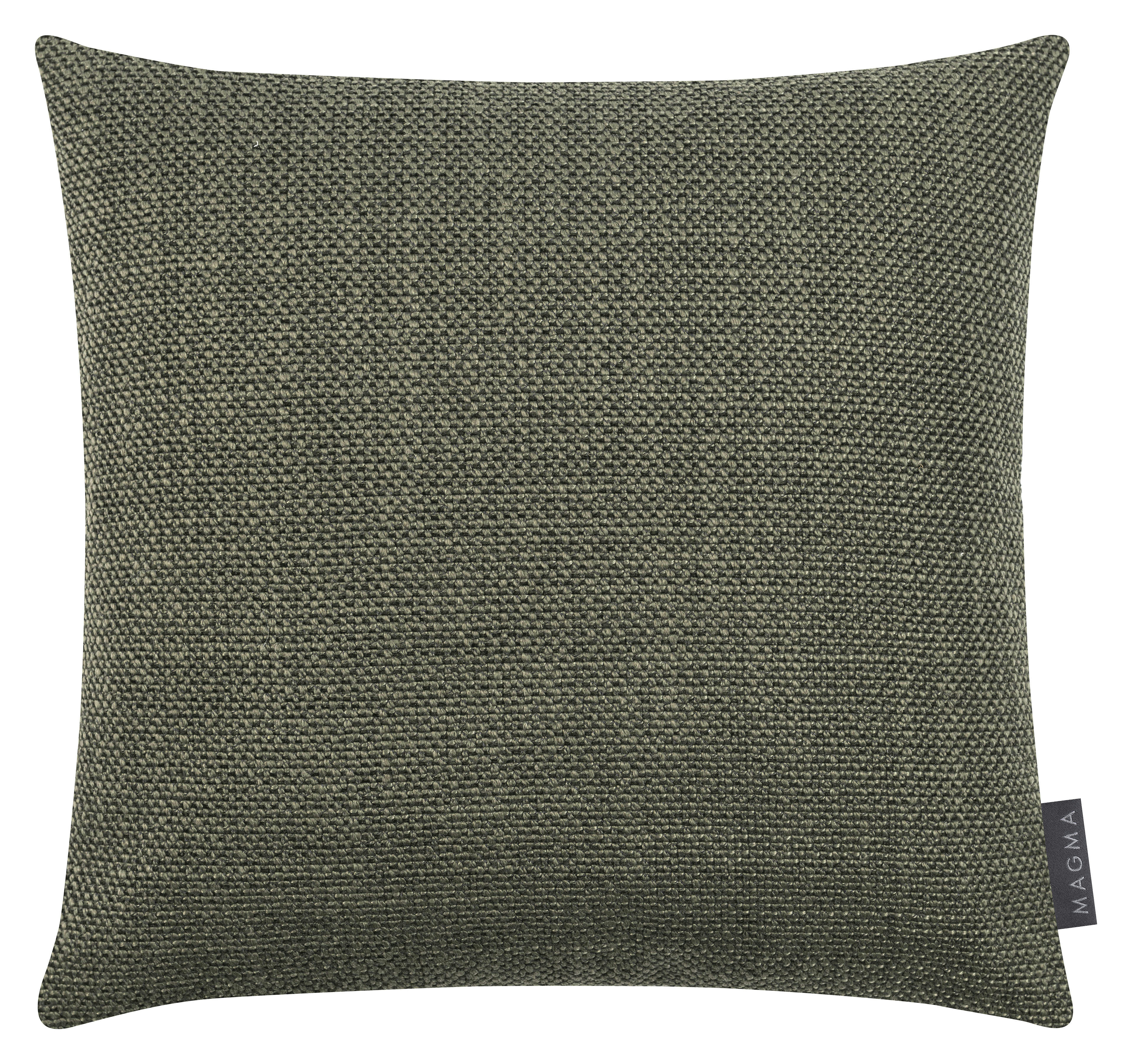 AUSTIN - Housses de coussin jacquard uni vert 40x40 - Lot de 2