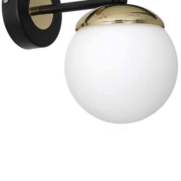 Kinkiet czarny SPARTA 1xE14x40W wym:17x17x24cm IP20 Milagro