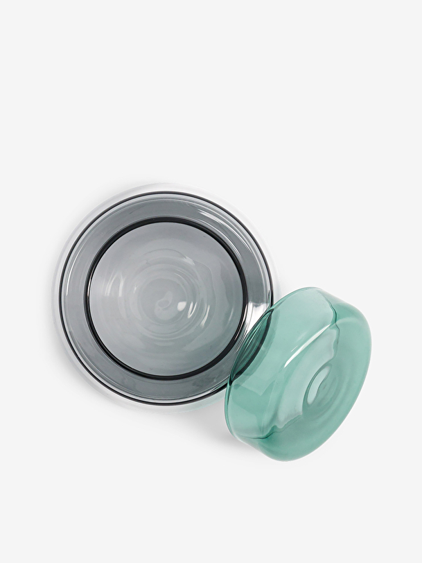 Pot bicolore gris emeraude gris fume