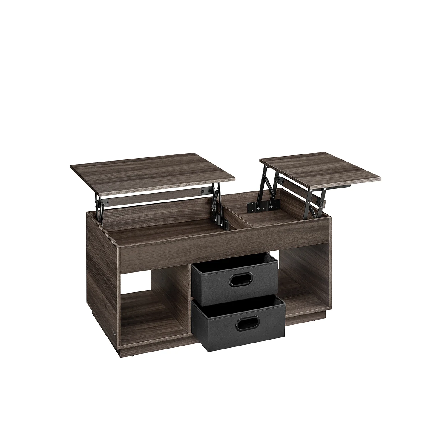 Table basse avec 2 tiroirs et compartiments cachés